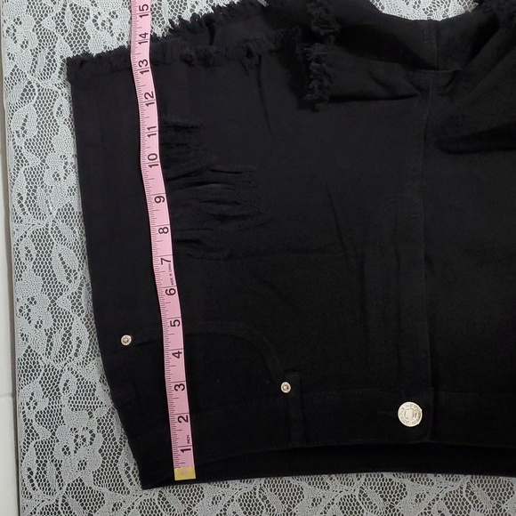 Ripped Black Shorts - Picture 7 of 12